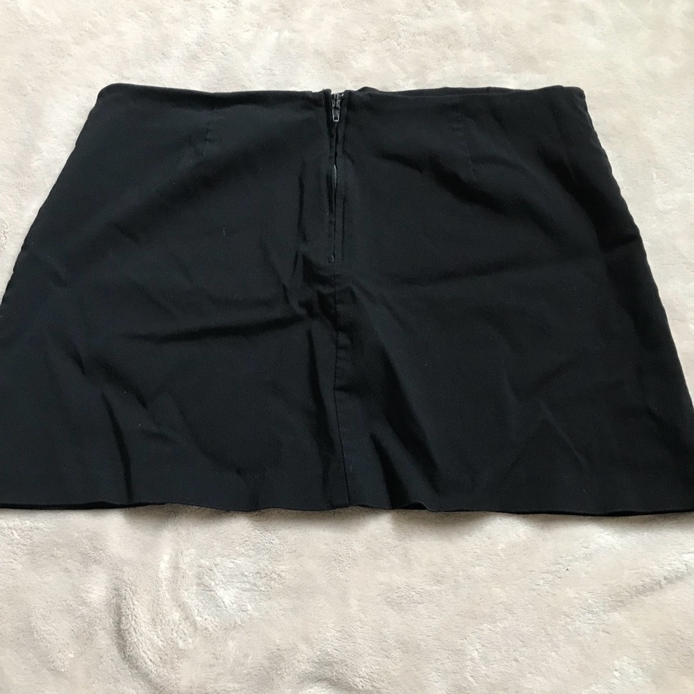 Black mini skirt